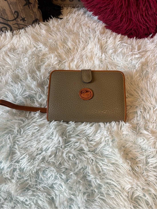 Handbags - Olive Green Pebbled Leather Planner/Journal with Tan Trim